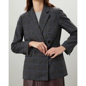 Madewell the rosedale gray and blue blazer. Size 16